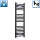 1000 Mm High 300 Mm Wide Black Heated Towel Rail Radiator Designer Bathroom Rad