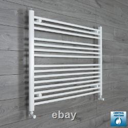 1000 mm Wide White Ladder Heated Towel Rail Radiator Designer Bathroom Warmer