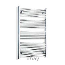 1000 x 550 mm Chrome Heated Towel Rail Radiator Central Heating Flat Straight