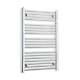 1000 X 550 Mm Chrome Heated Towel Rail Radiator Central Heating Flat Straight