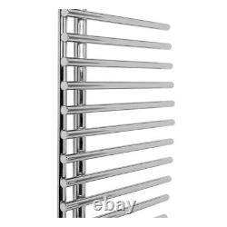 1000 x 550mm Chrome Designer Heated Towel Rail Curved Ladder Warmer Radiator