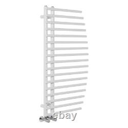 1000 x 550mm White Curved Ladder Warmer Rads Designer Heated Towel Rail Radiator
