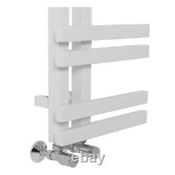 1000 x 550mm White Reversible Heated Towel Rail Ladder Warmer Designer Radiator