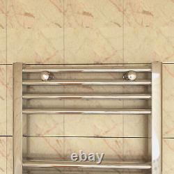 1000 x 600mm Straight Chrome Ladder Warmer Bathroom Heated Towel Rail Radiator