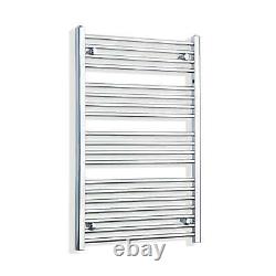 1000 x 700 mm Chrome Heated Towel Rail Radiator Central Heating Flat & Curved