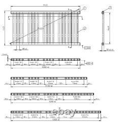 1000mm Wide Designer Heated Towel Rail Radiator Ladder Chrome Straight Bathroom