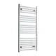 1100 X 500 Mm Chrome Heated Towel Rail Radiator Central Heating Flat Straight