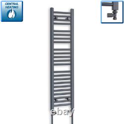1200 mm High 300 mm Wide Flat ANTHRACITE Sand Grey Heated Towel Rail Radiator