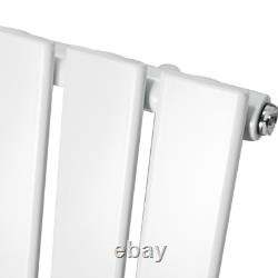 1200 x 450 White Heated Towel Rail Designer Modern Bathroom Flat Panel Radiator