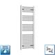 1200 X 500 Mm Chrome Heated Towel Rail Radiator Central Heating Flat & Curved