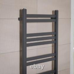1200 x 500mm Heated Towel Rail Bathroom Square Ladder Style Radiator Anthracite