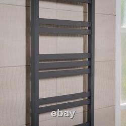 1200 x 500mm Heated Towel Rail Bathroom Square Ladder Style Radiator Anthracite