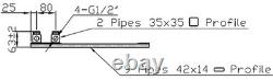 1200 x 500mm Twin Valve Flat Heated Towel Rail Radiator Bathroom Brushed Brass