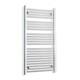 1200 X 600 Mm Chrome Heated Towel Rail Radiator Central Heating Flat & Curved