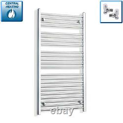 1200 x 750 mm Chrome Heated Towel Rail Radiator Central Heating Flat & Curved