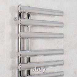 1200x450 mm Oval Chrome Designer Ladder Rads Bathroom Heated Towel Rail Radiator