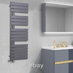 1380 x 500mm Flat Panel Heated Towel Rail Anthracite Bathroom Designer Radiator