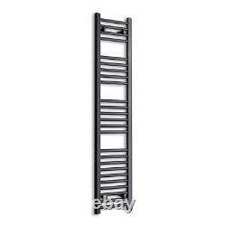 1400 mm High 300 mm Wide Black Heated Towel Rail Radiator Designer Bathroom Rad