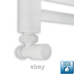 1500 mm High 750 mm Wide Curved White Heated Towel Rail Radiator Clearance