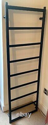 1500 x 500 Electric Heated Towel Rail Cast Iron Steel Wall Mounted Matt Black