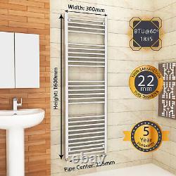 1600 x 300mm Straight Chrome Ladder Warmer Bathroom Heated Towel Rail Radiator