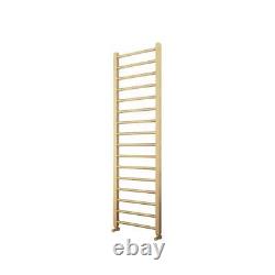 1600 x 500mm Brushed Brass Straight Heated Towel Rail