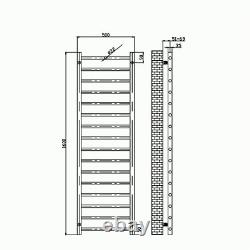 1600 x 500mm Brushed Brass Straight Heated Towel Rail