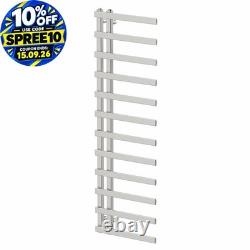 1600 x 500mm Twin Valve Flat Heated Towel Rail Radiator Modern Bathroom Chrome