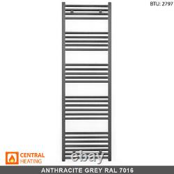 1600mm High Anthracite Grey Bathroom Heated Towel Rail Radiator Designer