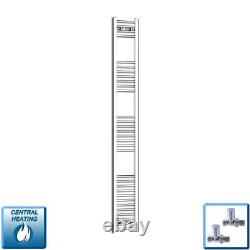 1800 mm High 200 mm Wide Flat Chrome Heated Towel Rail Radiator Central Heating