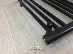 200mm Wide Black Ladder Heated Towel Rail Radiator Designer Bathroom Narrow UK