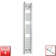 250 Mm Wide Chrome Electric Heated Towel Rail Radiator Designer Bathroom Warmer