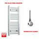 300 Mm Wide Chrome Electric Heated Towel Rail Radiator Designer Bathroom Warmer