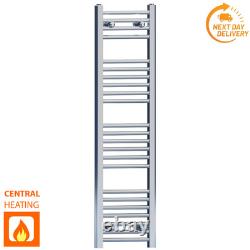 350 mm Wide Chrome Heated Towel Rail Radiator Straight Designer Bathroom Warmer