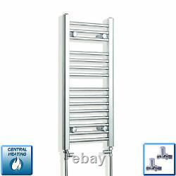 350 mm Wide Chrome Ladder Heated Towel Rail Radiator Designer Bathroom Straight