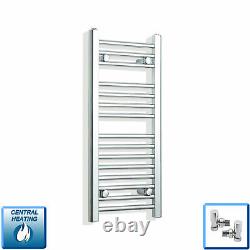 350 mm Wide Chrome Ladder Heated Towel Rail Radiator Designer Bathroom Straight