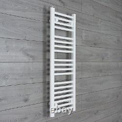 350 mm Wide White Ladder Heated Towel Rail Radiator Designer Bathroom Narrow