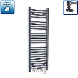 400 mm Wide Anthracite Heated Towel Rail Radiator Designer Bathroom Rad Modern