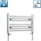 400 X 600 Mm Chrome Heated Towel Rail Radiator Central Heating Flat & Curved