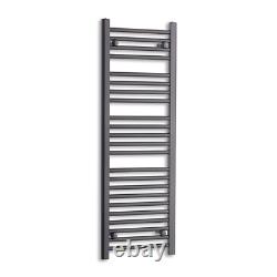 400mm Wide Black Designer Heated Towel Rail Radiator Rad Rack Warmer Straight