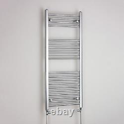 400mm Wide Designer Chrome Heated Towel Rail Radiator Ladder Straight Bathroom