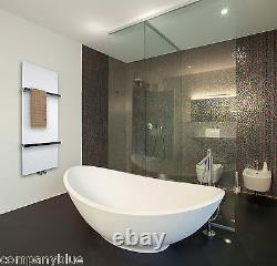 450mm wide 1600mm high Black Designer Heated Towel Rail Radiator Modern Bathroom