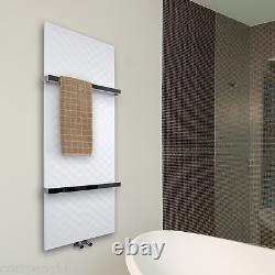 450mm wide 1600mm high White Designer Heated Towel Rail Radiator Modern Bathroom