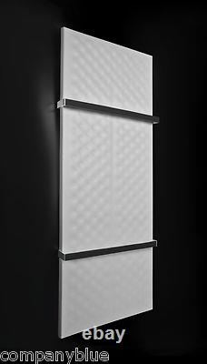 450mm wide 1600mm high White Designer Heated Towel Rail Radiator Modern Bathroom