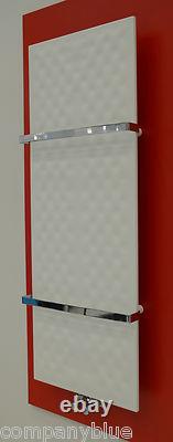 450mm wide 1600mm high White Designer Heated Towel Rail Radiator Modern Bathroom