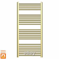500 mm Wide Gold Shiny Heated Towel Rail Radiator Designer Bathroom Warmer