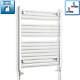 550 Mm Wide Chrome Ladder Heated Towel Rail Radiator Designer Bathroom Straight