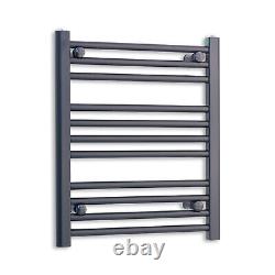 600 mm High 600 mm Wide Black Heated Towel Rail Radiator Designer Bathroom Rad