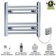 600 Mm Wide Chrome Electric Pre-filled Heated Towel Radiator Bathroom Rail