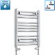 600 X 400 Mm Chrome Heated Towel Rail Radiator Central Heating Flat & Curved